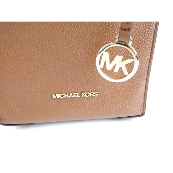 Michael Kors Mercer Luggage Extra Small Pebbled Leather Crossbody - Picture 12 of 12